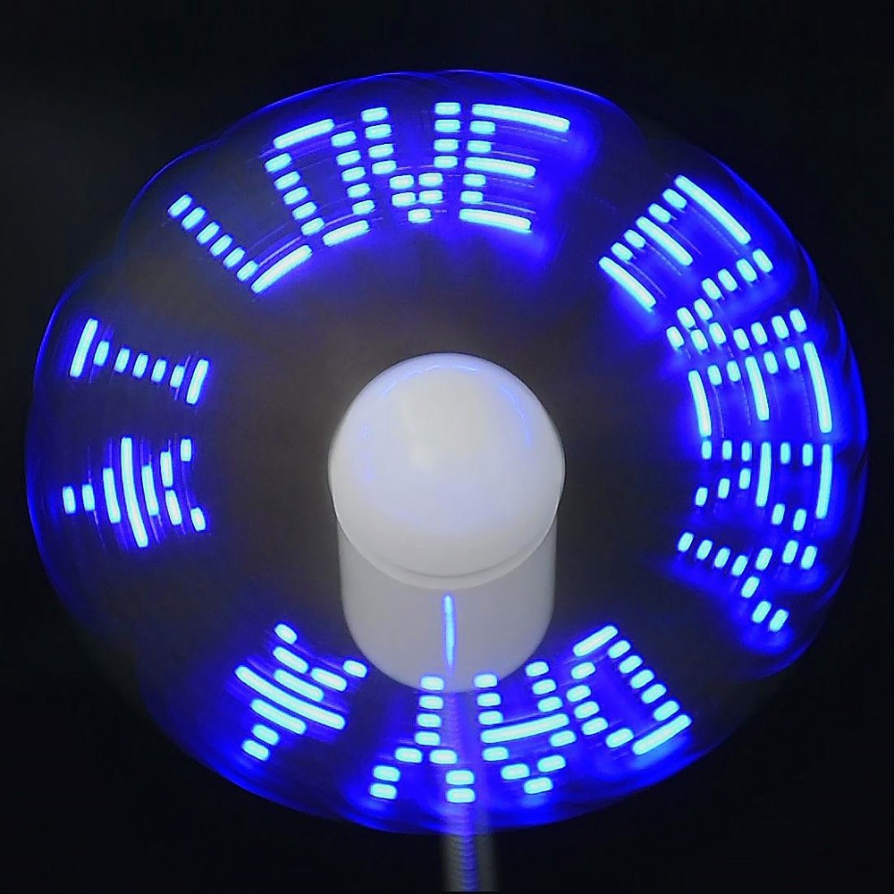 Quạt Mini Cầm Tay Có Đèn LED In Chữ I Love You Độc Đáo Sáng Tạo bàn tính