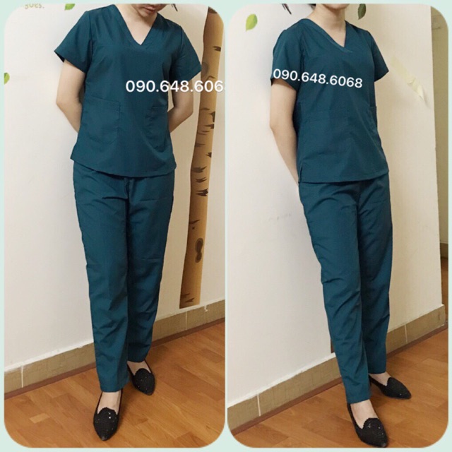 Đồng phục mặc trong Spa, y tế, phòng mổ - Chất vải đẹp, mát, không bai xù (Size S, L, M, XL)