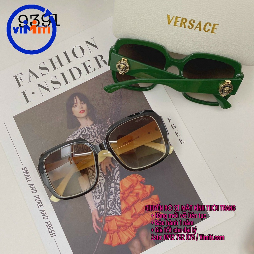 Kính mát thời trang hàn quốc nữ Versace,logo dập nổi