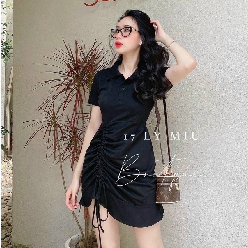 [SALE KHÔNG PHANH] ĐẦM THUN POLO HÀN - DÂY RÚT SEXY - THỜI TRANG HOT TREND -Shopee mall