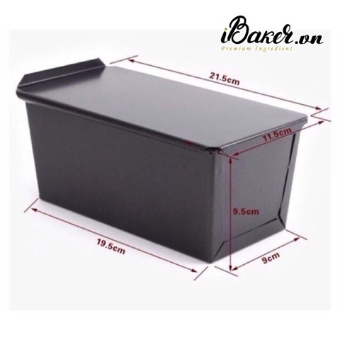 Khuôn sandwich chống dính có nắp 450gr - 22x11x9cm
