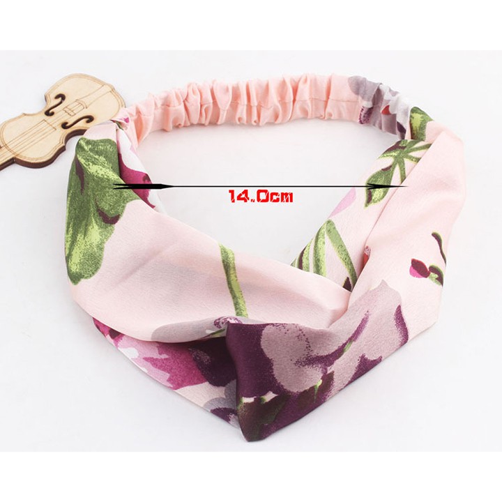 Băng đô vải turban họa tiết hoa văn màu sắc sang trọng - Bờm cài tóc có chun co dãn Hàn Quốc youngcityshop 30.000