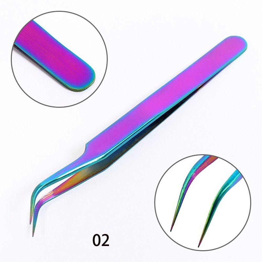 [Hàng mới về] Nhíp Gắn Lông Mi Giả Đầu Cong / Đầu Thẳng Chất Liệu Thép Không Gỉ