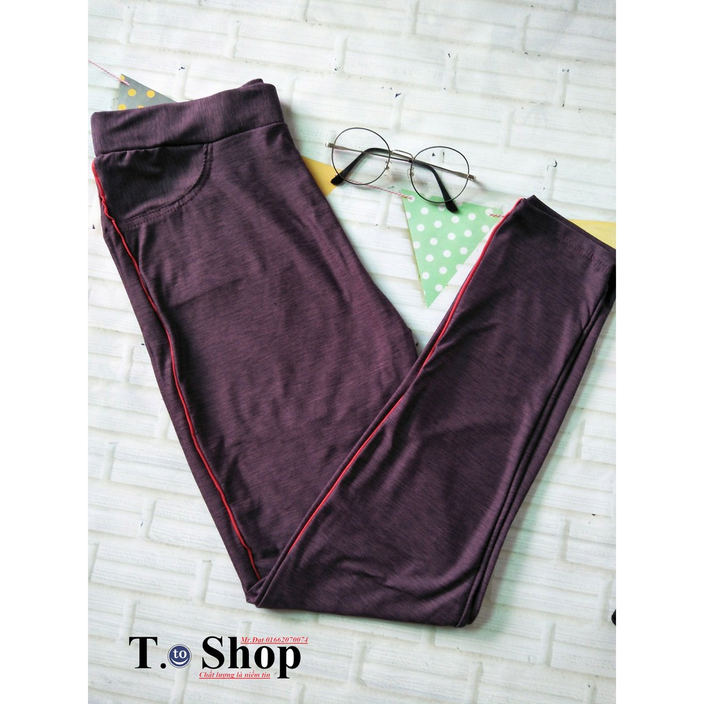 Quần thun nữ - legging (Ôm body, viền sọc  5 MÀU) | BigBuy360 - bigbuy360.vn