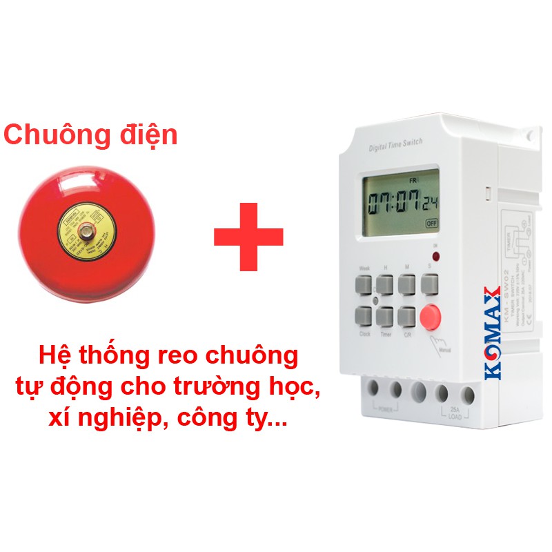 Thiết Bị Hẹn Giờ Theo Giây KOMAX - Hẹn Giờ Reo Chuông KM-SW02