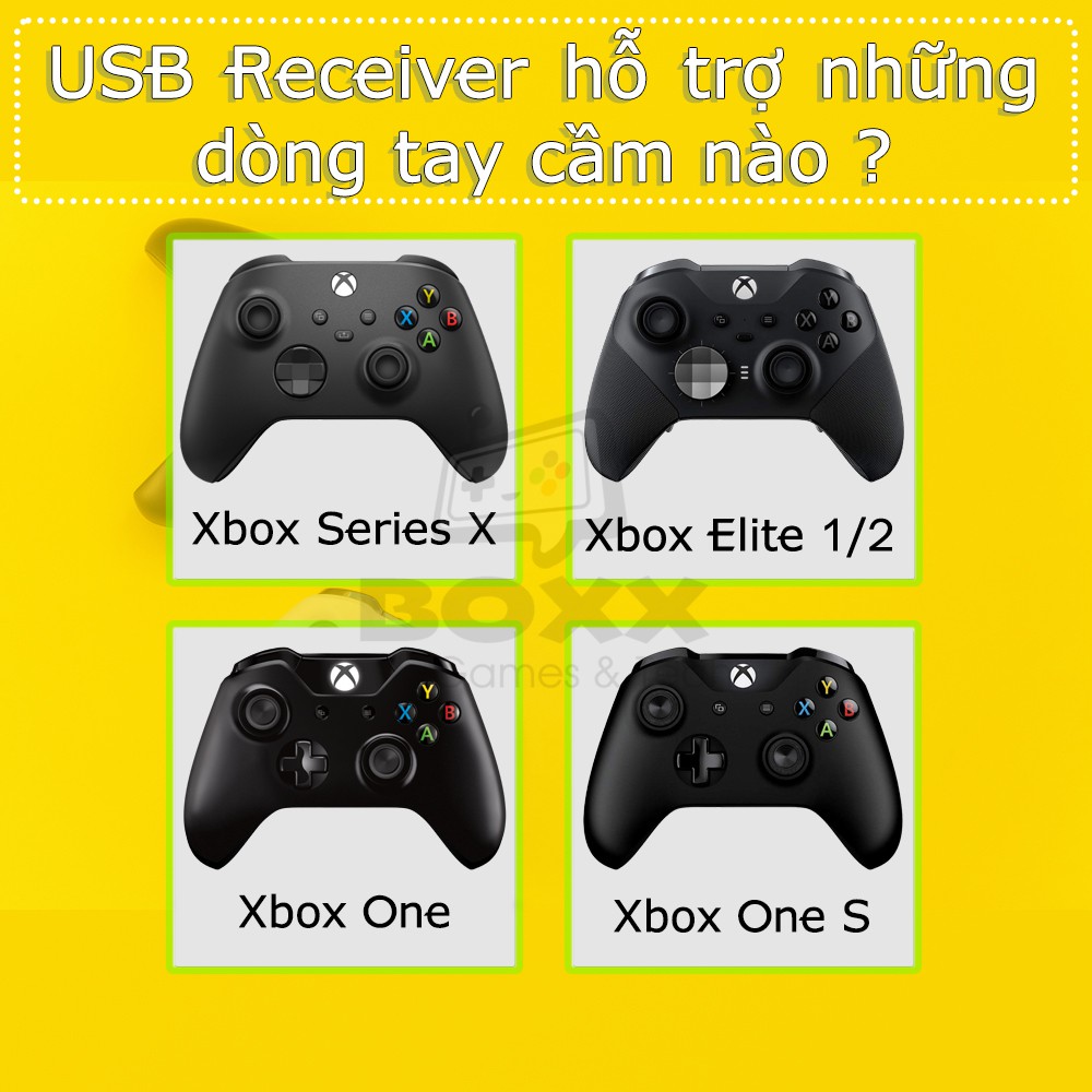 USB Wireless receiver Slim cho tay cầm xbox one S/xbox series X, USB xbox series X