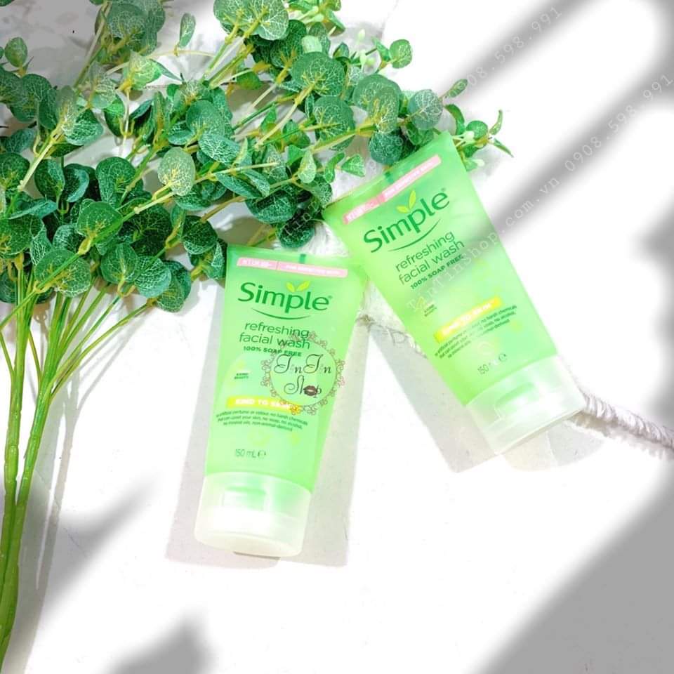 Sữa Rửa Mặt Simple Kind To Skin Refreshing Facial Wask Gel-150ml | BigBuy360 - bigbuy360.vn