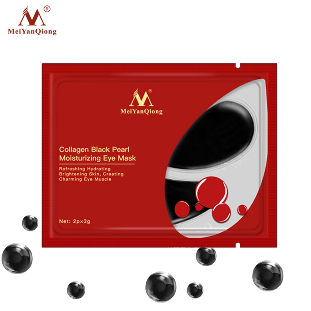 Hot Sale Black pearls Collagen Eye Mask Eye Patches Dark Circle Anti-Aging Wrinkle Firming Skin Care fortunely.vn