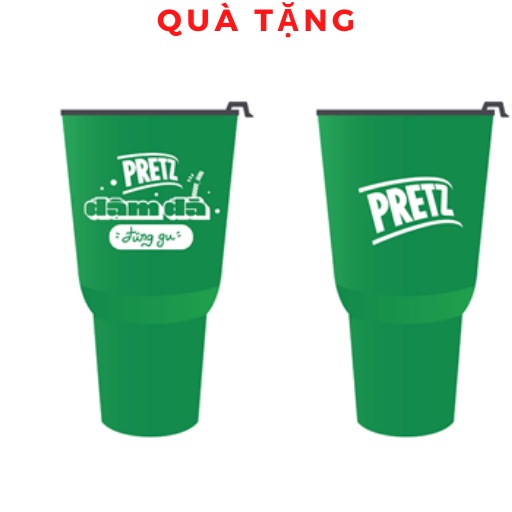 [Quà tặng không bán] Ly nhựa cao cấp GLICO Pretz màu xanh