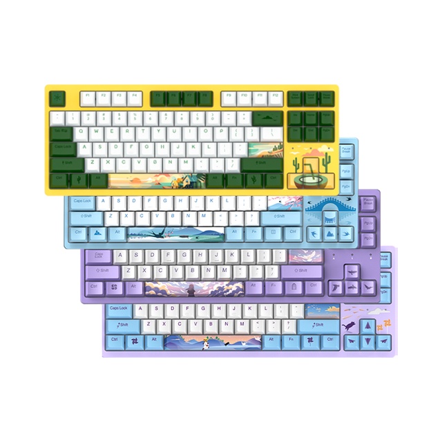 Bàn Phím Cơ Dareu A87 MultiColor Chính Hãng Bảo Hành Tại Mai Hoàng Kết Nối USB, Cherry Blue/Red/Brown Switch
