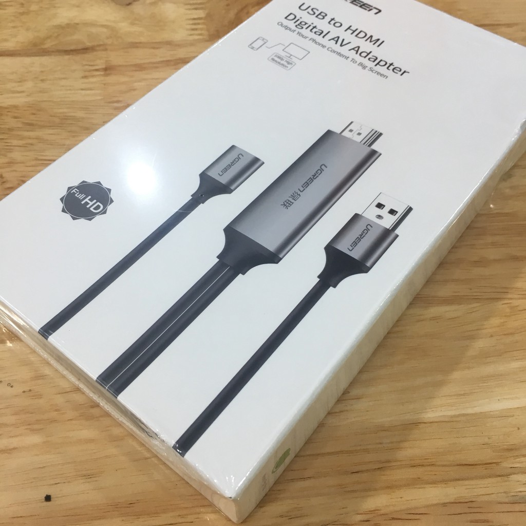 Bộ chuyển đổi đa năng USB to HDMI Ugreen, Kết nối điện thoại ra màn hình TV, máy chiếu