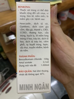 (Lọ 100ml)Date 03/2022 - BENKONA - thuốc sát khuẩn