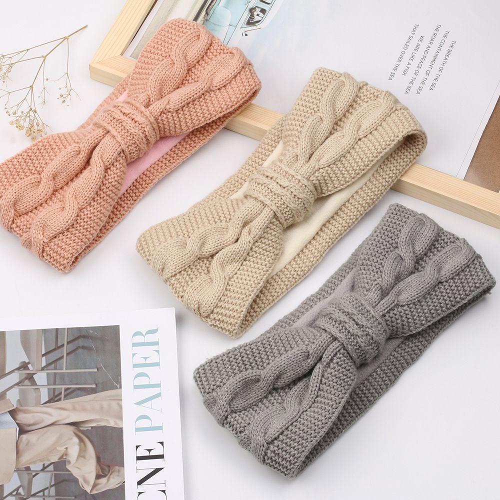 SUSANS Băng Đô Dệt Kim Vải Lông Mềm Mại Bản Rộng Thời Trang Thu Đông
