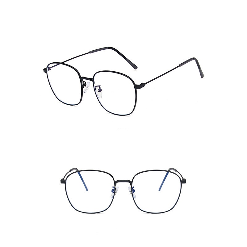Kính Chống Ánh Sáng Xanh Gọng Kim Loại Siêu Nhẹ Thời Trang Phong Cách Retro