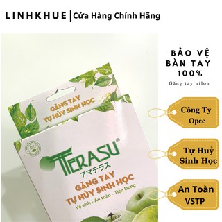 Găng tay tự huỷ sinh học + Cam kết an toàn vệ sinh thực phẩm + Hàng xịn + Giá rẻ + Sp018 + Găng tay nilon