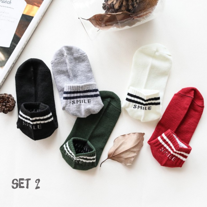 Set 5 đôi vớ tất cổ cao nữ xuất Nhật cực xinh
