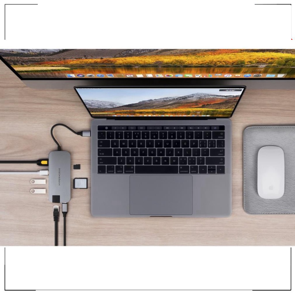 Cổng Chuyển Hyperdrive Slim 8in1 USB-C Hub Cho Macbook,PC,Devices Chính Hãng - 𝒎𝒂𝒄𝒃𝒐𝒐𝒌