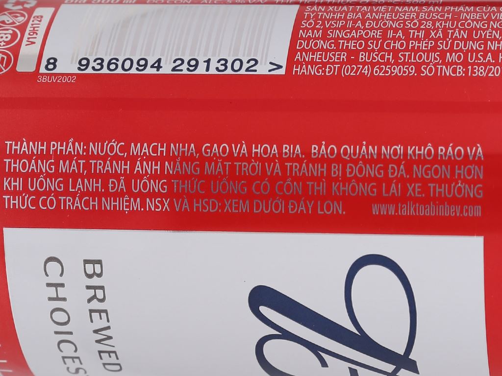 Thùng 12 Bia Budweiser lon 500ml / Lốc 6 lon Bia Budweiser lon 500ml