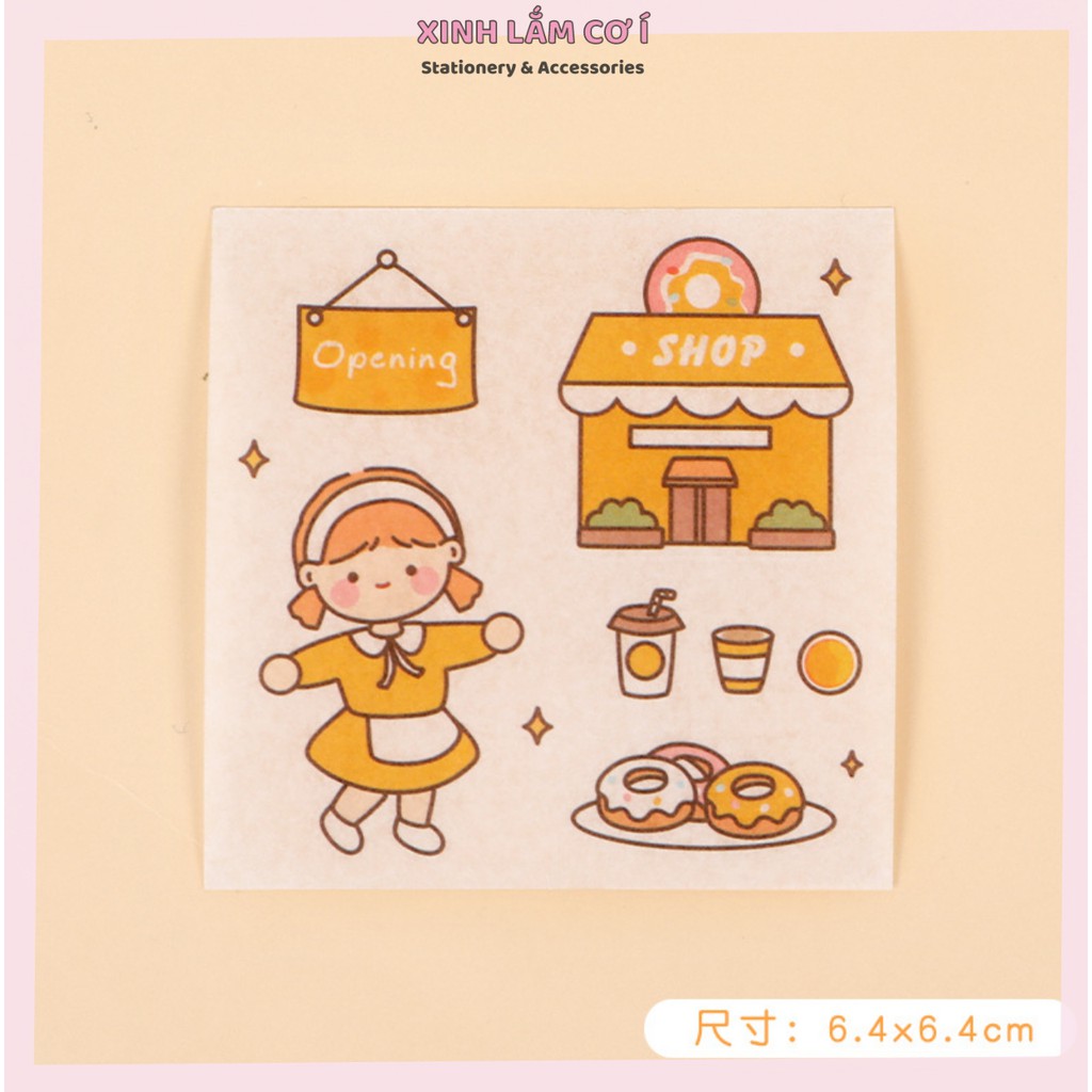 Hộp Bút, Túi Bút Trong Suốt Dạng Tam Giác Nhiều Hình Cute Dễ Thương, Sticker Tặng Kèm[Xinh Lắm Cơ Í]