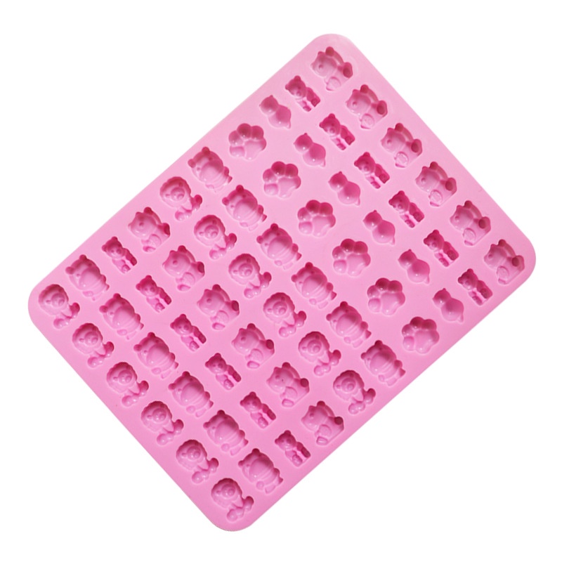 Khuôn silicon hình Sư Tử, Gấu, Hà Mã, Dấu Chân  làm bánh rau câu, kẹo chip