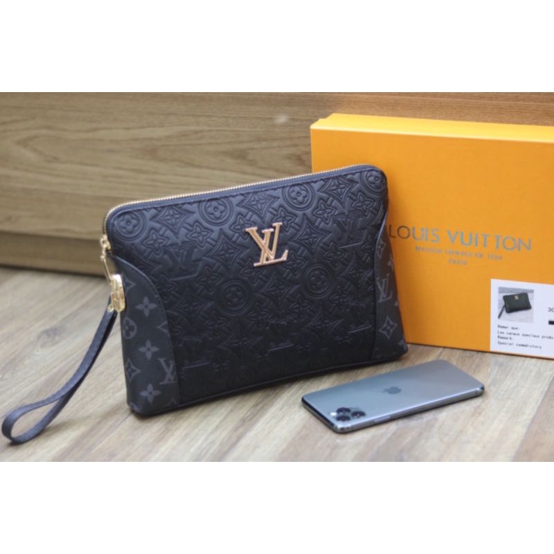 Túi cầm tay nam&amp;nữ LV sz26cm có khóa số cực xịn fullbox