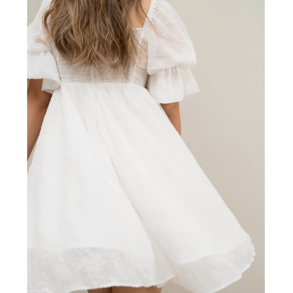Des Fleurs - Váy xoè Lys Baby Doll Puff Sleeve Dress