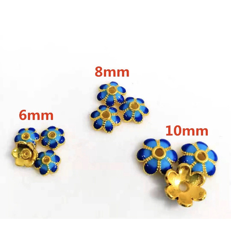 Charm Chụp Hoa Bạc Sơn màu làm phụ kiện