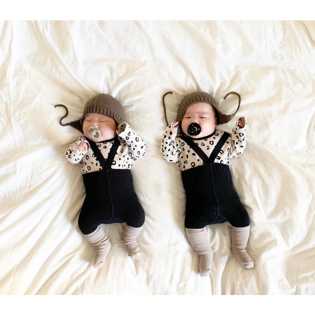 Quần Yếm Bằng Cotton Lưng Cao Dành Cho Trẻ Sơ Sinh