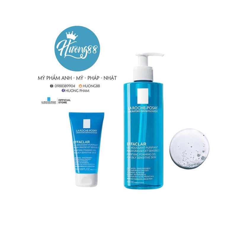 Sữa rửa mặt Effaclar La Rocher Posay cho da dầu mụn 400ml