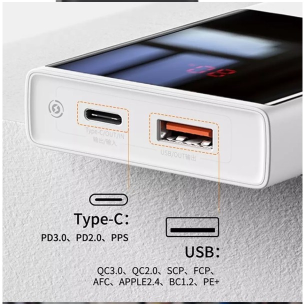 Pin sạc dự phòng Baseus PD 22.5W IPhone 12 Samsung , Super Mini 10000 mAh / 20000 mAh, Adaman PD 22.5W 10000 mAh