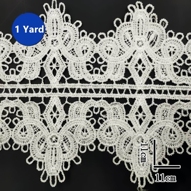Dải dây ren rộng 11cm màu trơn xinh xắn tiện dụng