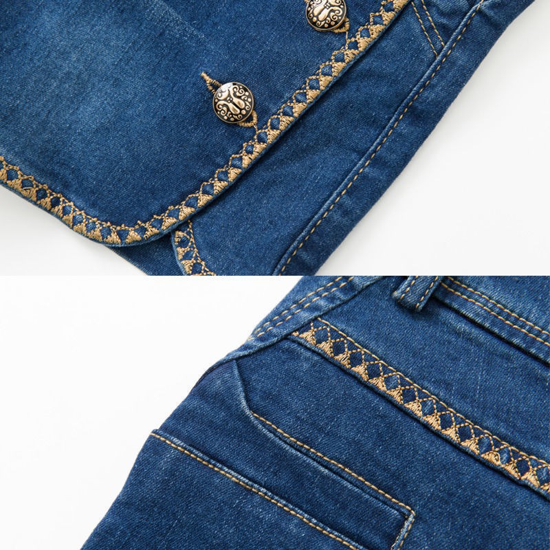 ❈❀Quần short denim nữ mẫu mới hè 2021 lưng cao co giãn size lớn giảm béo âu ống thẳng hot [đăng ngày 2/3]