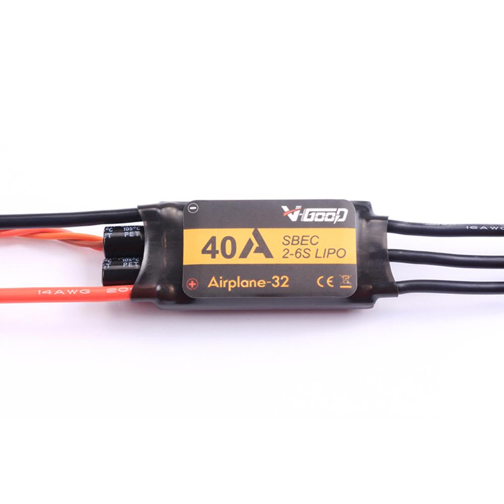 Động cơ không chổi than vgood 40A 2-6S 32-bit ESC cho máy bay điều khiển từ xa