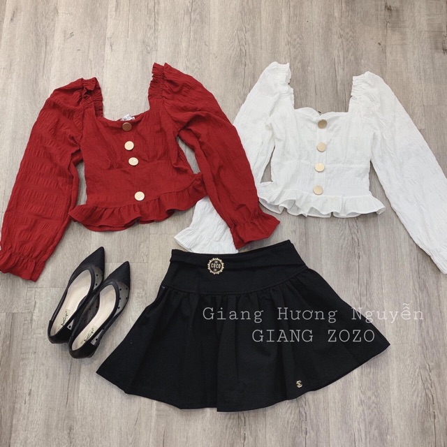 ⚡️FLASH SALE⚡️-ÁO PEPLUM CHUN LƯNG SIÊU ĐẸP