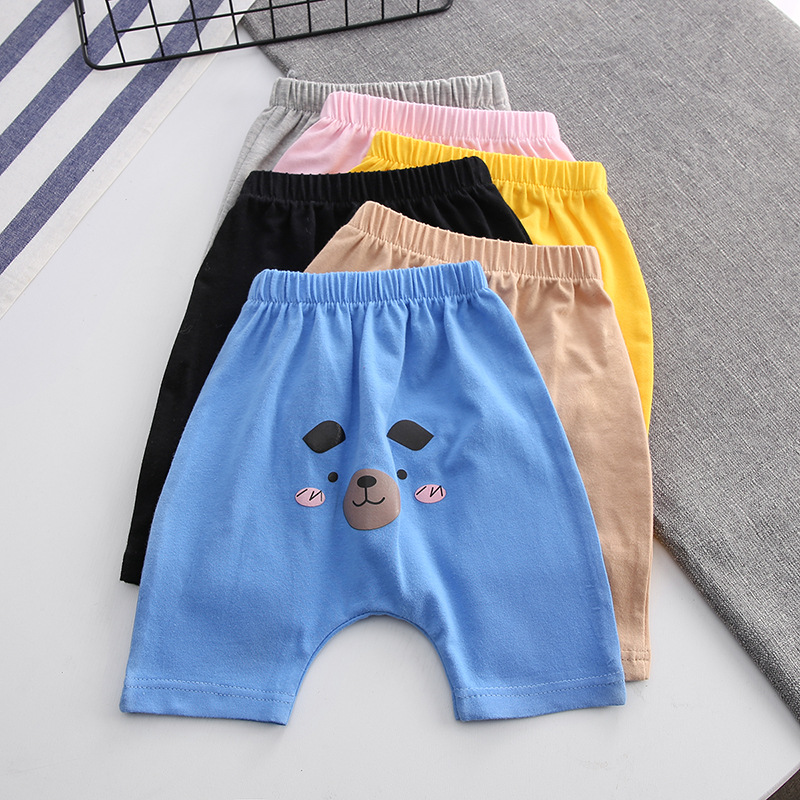 Quần Short Vải Cotton Mềm Mại Thoải Mái Họa Tiết Hoạt Hình Dễ Thương Cho Bé