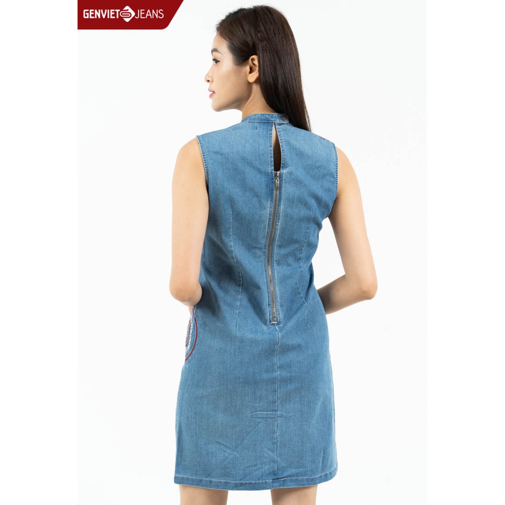 Đầm Jeans sát nách Nữ DD421J791 GENVIET | BigBuy360 - bigbuy360.vn