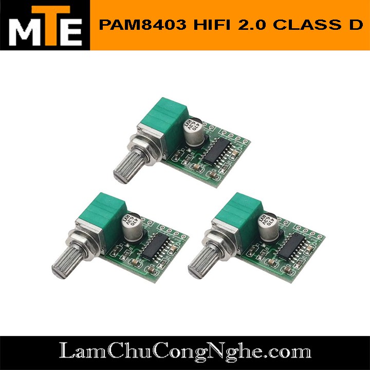 MODULE KHUẾCH ĐẠI (AMPLI) ÂM THANH PAM8403 6W HIFI 2.0 CLASS D ( CÓ VOLUME ĐIỀU CHỈNH)