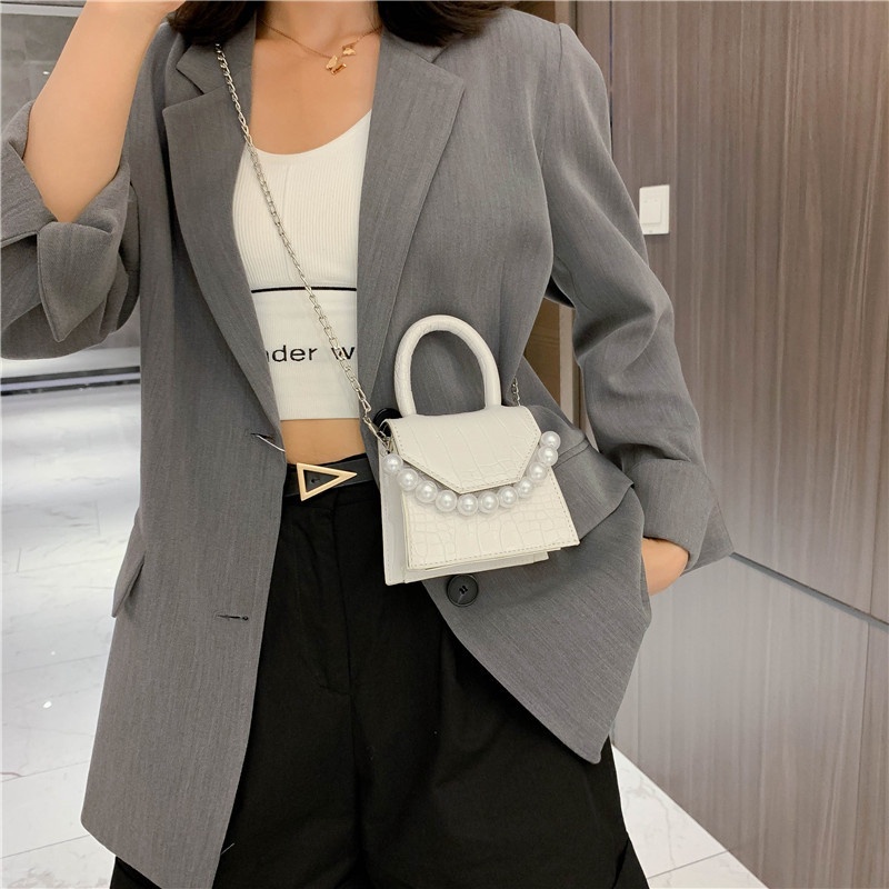 Túi mini đeo chéo đẹp da cá sấu đi chơi phong cách hàn quốc TBB30