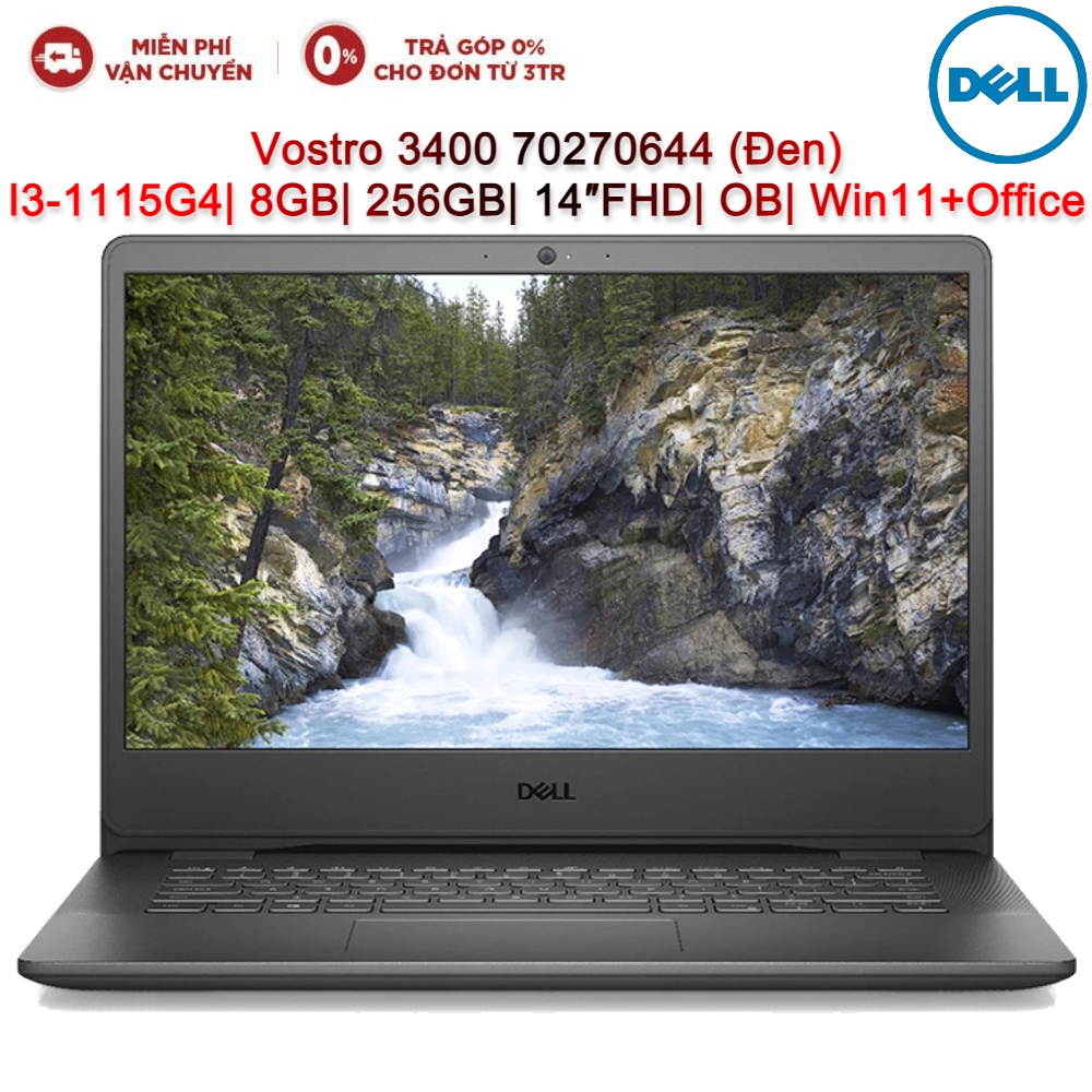 Laptop DELL Vostro 3400 70270644 I3-1115G4| 8GB| 256GB| 14″FHD| OB| Win11 + Office