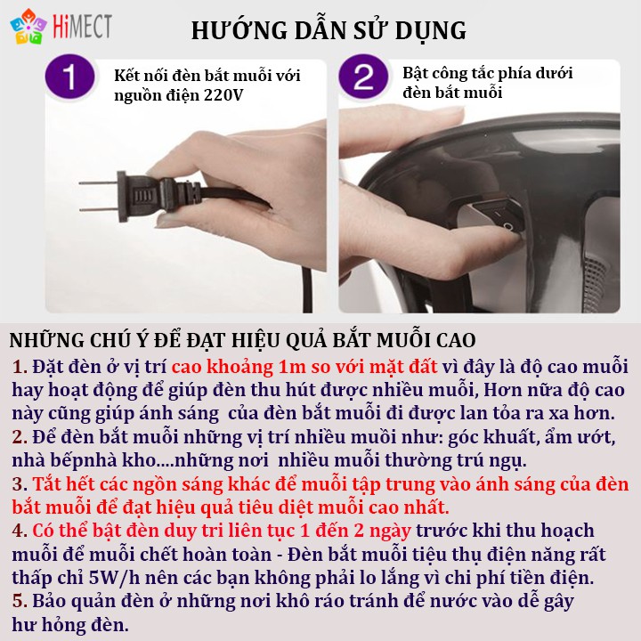 Đèn Bắt Muỗi Điện Quang  Đèn Ngủ Thông Minh Đẹp Tiện Dụng  ML138 HiMECT