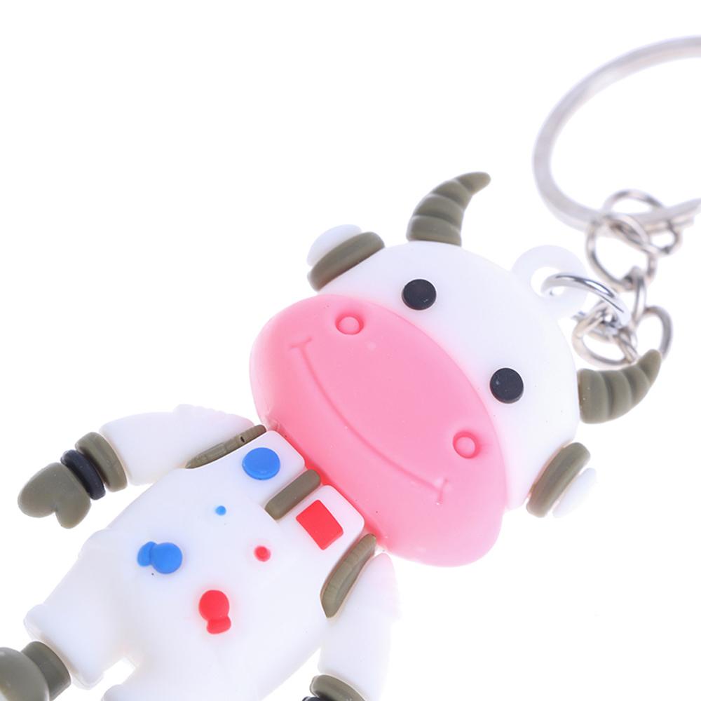 Móc Khóa Hình Động Vật Hoạt Hình Bằng PVC Ox Thời Trang