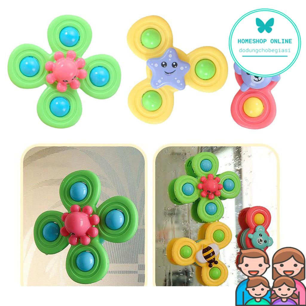 Bộ 3 Đồ Chơi Con Quay Chóng Chóng Dính Tường Cho Bé - Giúp Bé Tránh Xa Điện Thoại