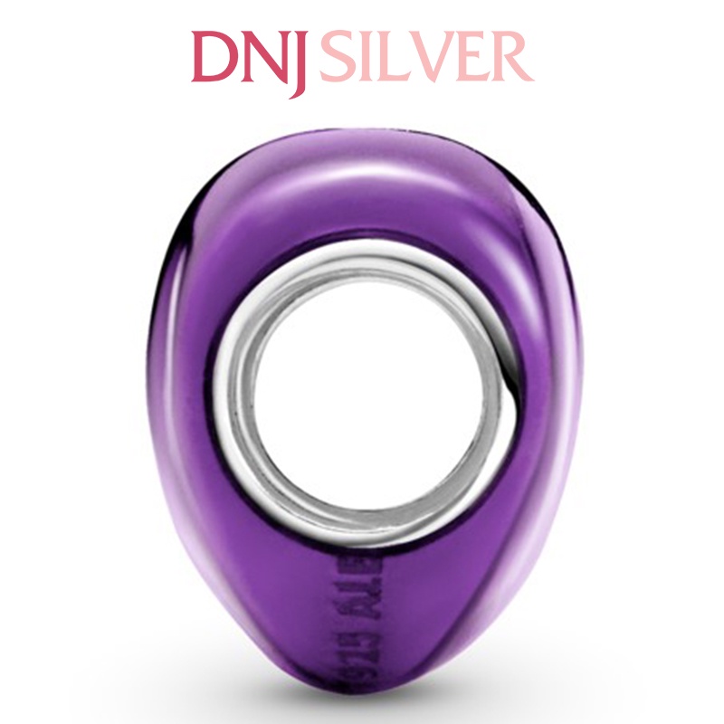 [Hàng cao cấp] Charm bạc 925 cao cấp, hàng chuẩn bạc - Charm Metallic Purple Heart thích hợp để mix vòng tay charm