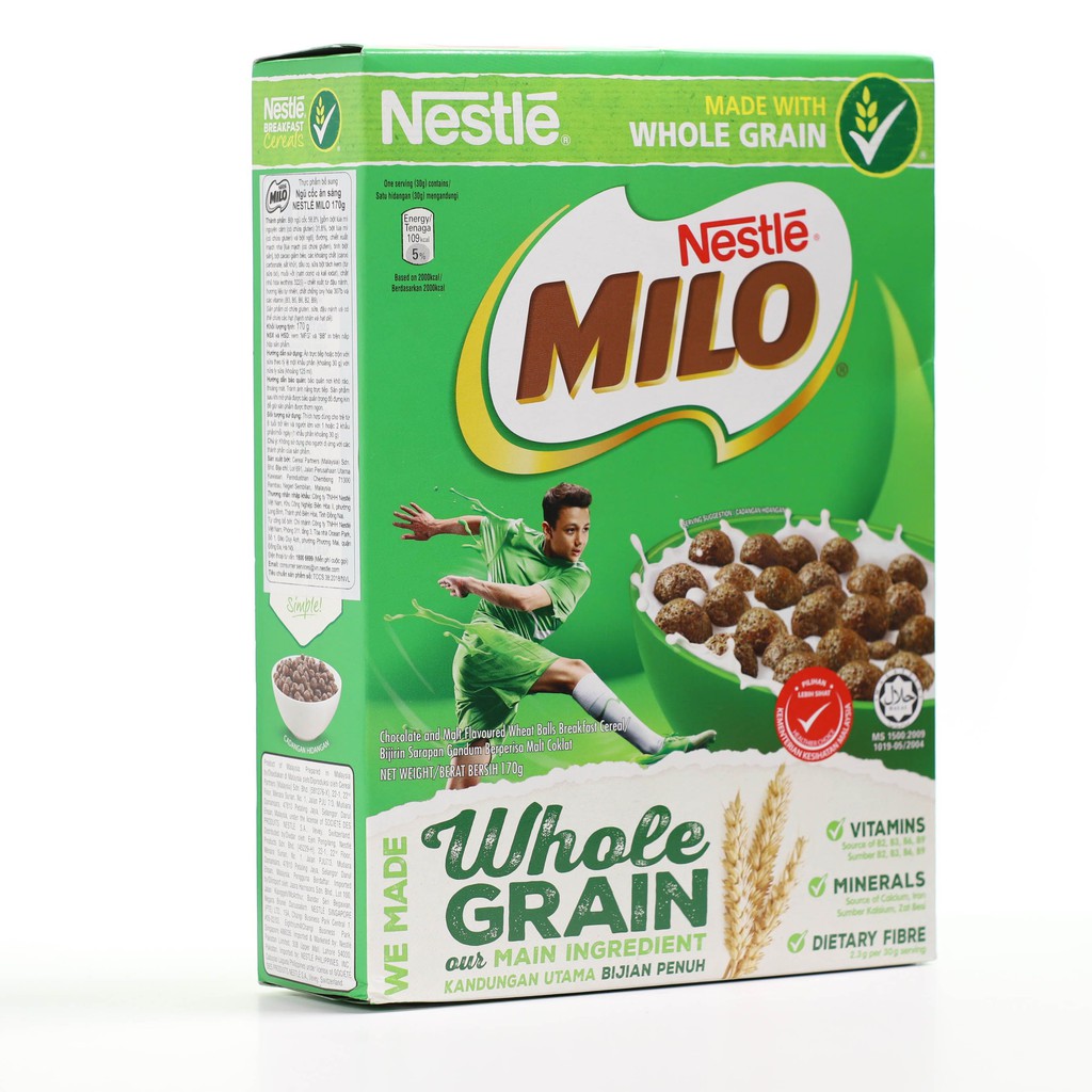 Ngũ cốc ăn sáng Nestle Milo hộp 170g