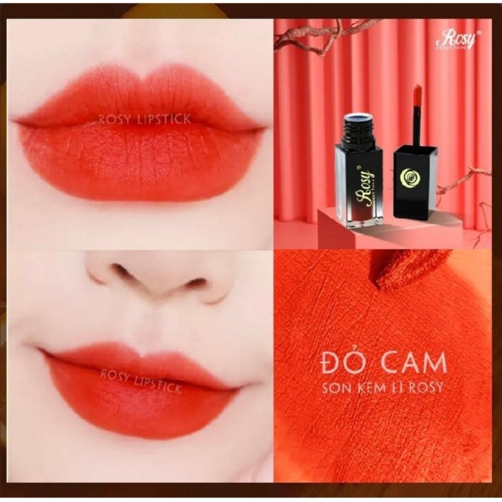 Son Kem Lì Rosy Công Nghệ Hàn Quốc lên màu chuẩn, mềm môi, không chì