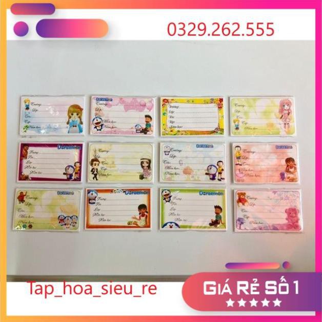 (Rẻ Vô địch) Set 10 Nhãn vở hình decal siêu cute có sẵn keo dán