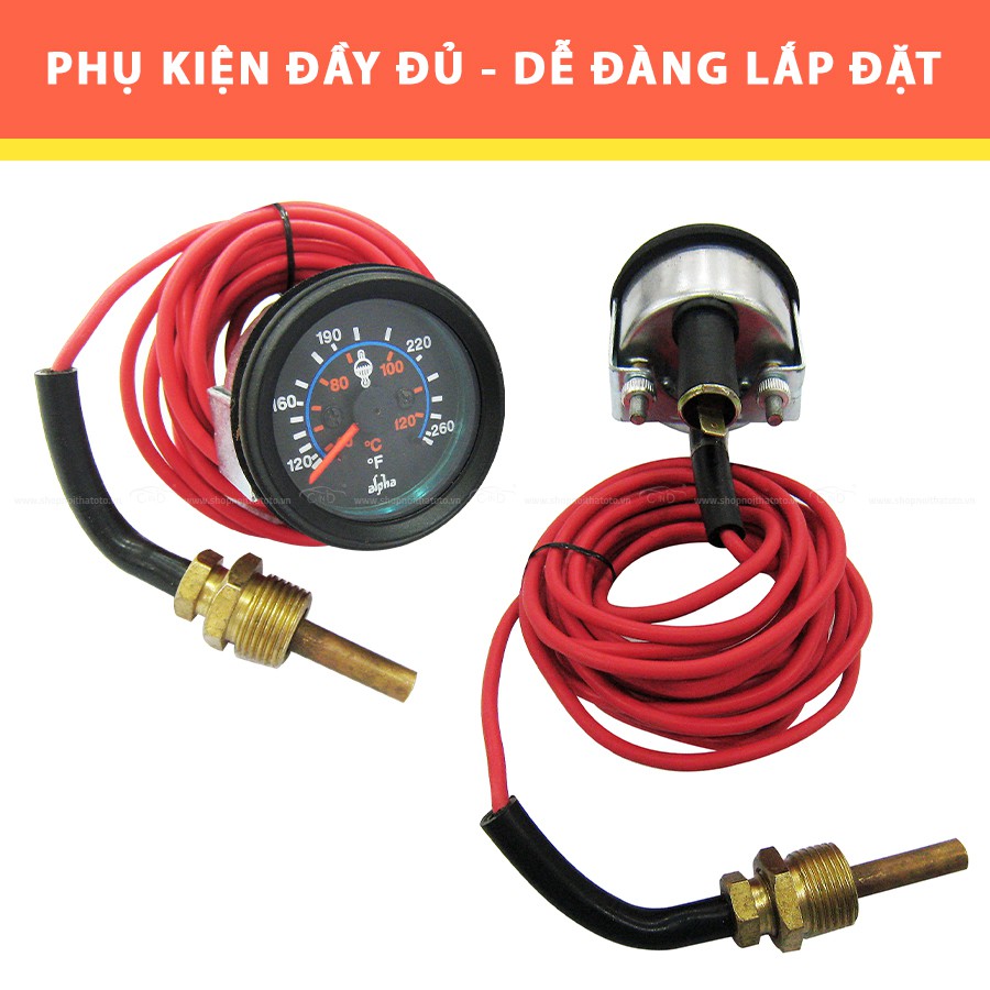 Đồng Hồ Đo Nhiệt Độ Nước Làm Mát CIND Alpha 300108 Dây 6m - Nhập Khẩu Chính Hãng