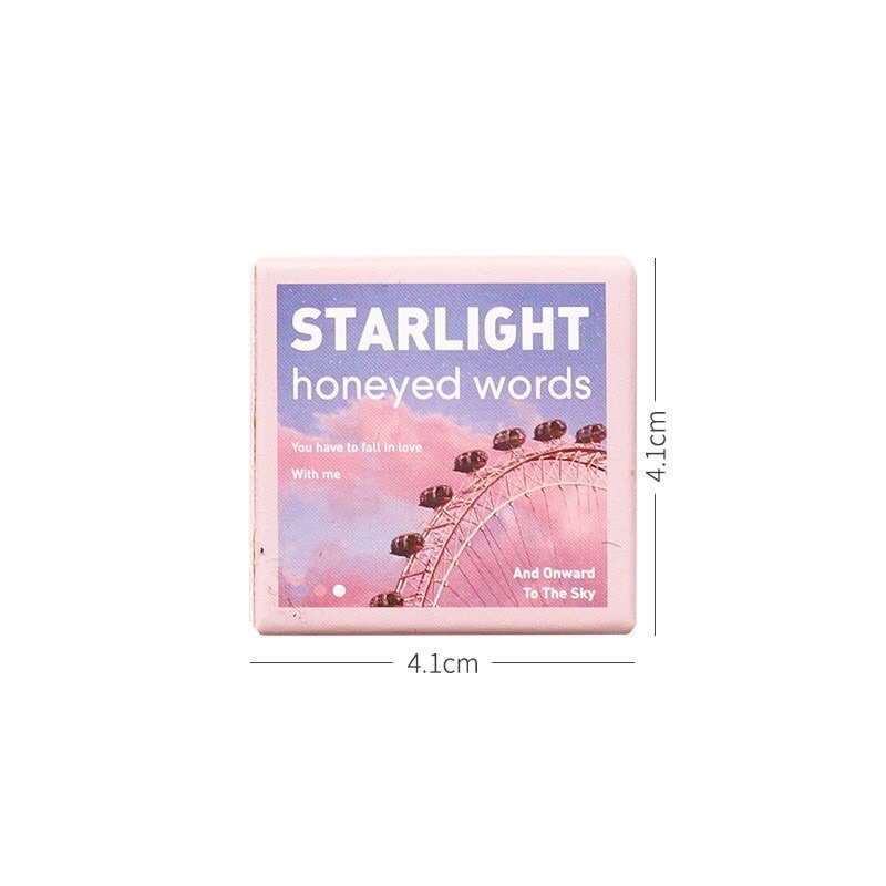 Sticker hình dán bầu trời màu hồng Starlight