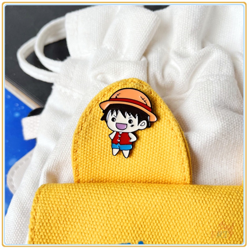 ♥ Trâm Cài Áo Hình Nhân Vật One Piece ♥ 1 Huy Hiệu Tráng Men Hình Hoạt Hình Anime Sáng Tạo Trang Trí Balo