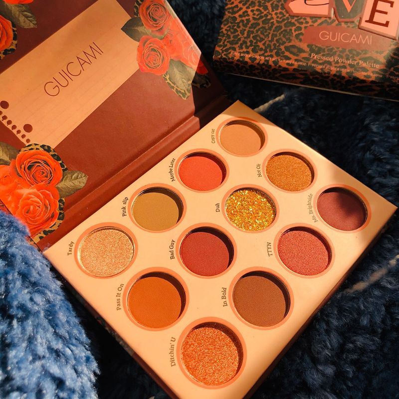 HOT TAOBAO — Bảng Mắt 12 Ô Whatever Nhũ Lì - Bảng Phấn Màu Mắt Nhũ Lì 12 Ô GUICAMI Cao Cấp